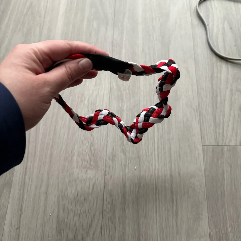NHL Team Braided Headband - Red, Black, White New Jersey Devils